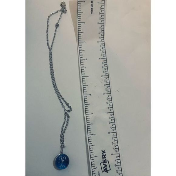 Virgo BLUE GLOBE ZODIAC STAR SIGN HOROSCOPE NECKLACE - Picture 8 of 9